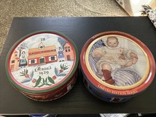 Vintage Anna’s Pepparkakor Tins Set of 2 Made In Sweden Carl Larsson with Lids picture