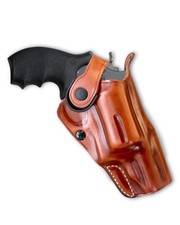 Leather Three Slot Holster w/Thumb Snap For S&W Governor .410/45LC 2.75