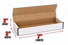 200 - 7 x 3 x 2 White Corrugated Shipping Mailer Packing Box Boxes picture
