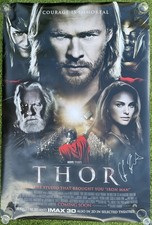 Thor  SIGNED Chris Hemsworth Theatrical Movie Poster 40x27 inch Rare  Proof COA picture