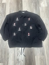 Vintage BonWorth Full Zip Nautical Jacket Elastic Cuffs Drawstring Hem Size XL picture