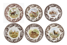 Spode woodland set of 6 x salad plates 6 diff animals-----3751----- picture
