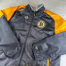Reebok Boston Bruins Jacket Mens Large Black Gold NEW NHL Center Ice Collection picture
