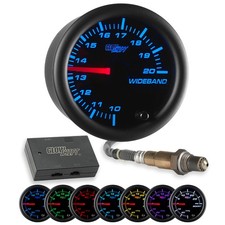 GlowShift Analog Wideband Air/Fuel Ratio Gauge Kit w/ O2 Sensor, Black 7 Color picture