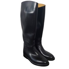 Aigle Saumur Riding Boots Womens 37 6 Black Waterproof Rubber Made in France picture