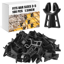 100 Pcs Snap Rebar Chairs Plastic 1.5 Inch Fits Bar Sizes 3-5 picture