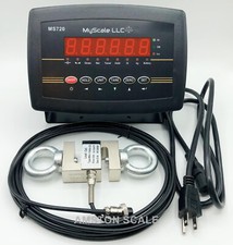 NEW 1000 LB S-TYPE LOAD CELL & LED INDICATOR HANGING CRANE SCALE TENSION LIFTING picture