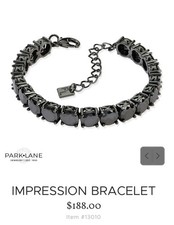 Park Lane Jewelry Impression Bracelet, Black, 40 Carats Austrian Crystals picture
