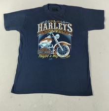 Vintage 1985 Harley Davidson 3D Emblem Way of Life T Shirt XL Black Oklahoma Tee picture