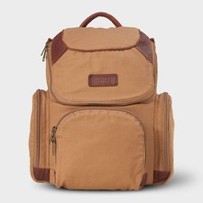 Duluth Fire Hose Bulldozer Backpack 2.0 Brown Canvas Leather Laptop 15