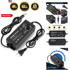 3V-12V 5A 60W Adjustable Power Supply with LED Display, Variable DC 3V 5V 6V ... picture