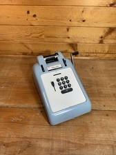 Vintage 1960s Victor Comptometer Tallymaster Blue and White picture