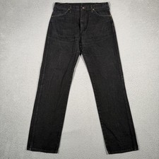 Vintage Wrangler Jeans Mens 32x33 Black 13MWZ Cowboy Cut Denim Casual Preppy USA picture