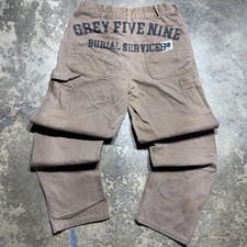 G59 Records Suicideboys Burial Services Pants Mens 30x30 Tan Utility Workwear picture