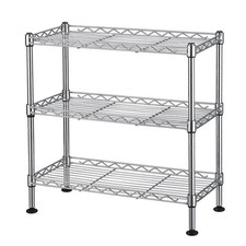 3-Tier Wire Shelving Rack Shelf Adjustable Commercial Garage Kitchen Storage picture