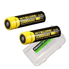 2 X Nitecore 2300mAh Protected Rechargeable Batteries NL183 for flashlights++ picture