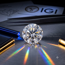 3.00 Ct Round Lab Grown CVD Diamond D Color VVS1 IGI Certified picture