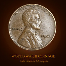 1941 Wheat Penny Pre WWII Lincoln Cent -RARE RIM ERROR on 