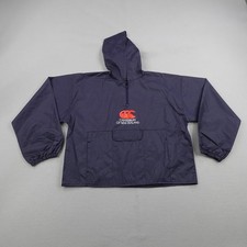 Vintage Canterbury Of New Zealand Jacket Medium Blue Anorak Windbreaker Rugby picture