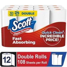 Scott Choose-A-Sheet Paper Towels - 12 Double Rolls picture
