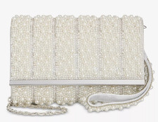 $80. I.n.c. International Concepts Caitlin Pearl Clutch Pearl Silver picture