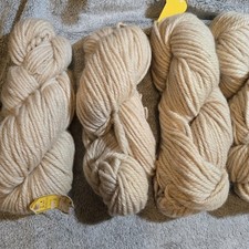 14 Hank Paternayan Tapestry Crochet Virgin Wool Yarn #20 Skein VTG Cream picture
