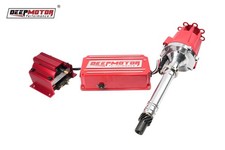 Deepmotor Billet Red Distributor Coil Ignition Kit for SBC BBC Chevy 350 454 Pro picture