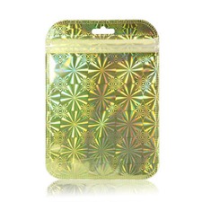 100/500/1000 Clear & Holographic Gold/Silver Hangable Front Zipper Bags ~4x6in picture