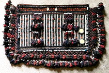 Antique Turkoman Rug Saddlebag Tribal Mafrash Kilim W Tassels & Beads Nice  picture