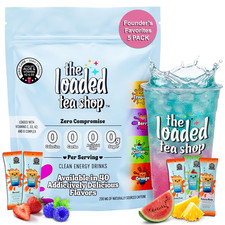 The Loaded Tea Shop Energy Drink Mix Sticks, Founder’s Favorites 5 Pack, Sugar-F picture