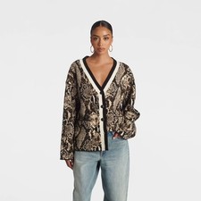 KBB by KAHLANA Women's Snake Print 'The Slouchy Cardigan Sweater' picture