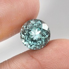 AAA 8x8 MM Natural Flawless Ceylon Green Sapphire Round Loose Gemstone Cut picture