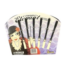 6 Elegant 1920s style Cigarette Holder Long Extendable Halloween Accessory picture
