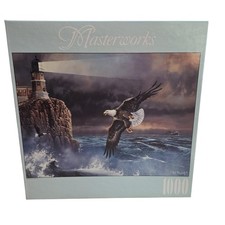 Vintage RoseArt Masterworks Eagle Lighthouse 1000 Piece Puzzle USA Multi Color picture