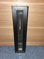 Vntg Pewter CN Tower Toronto Canada Landmark Souvenir Model W/Rotating Top Floor picture
