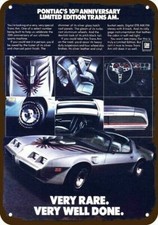 1979 PONTIAC TRANS AM 10th Anniversary Vntg-Look DECORATIVE REPLICA METAL SIGN picture