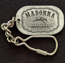 Madonna Keychain Silver Tone  with Small Link Chain- 2001 Drowned World Tour picture