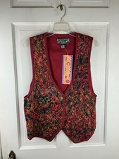 Agapo Collection Vest Size S Tapestry Boho Button Up Vintage Festival Rainbow picture