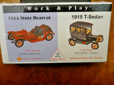 GLENCOE #3607 1914 STUTZ BEARCAT & 1915 FORD MODEL T , SUITABLE FOR O GAUGE, NEW picture