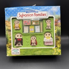 Rare Vintage Sylvanian Families Plume Owl Family #4099 Flair Epoch Boxed picture