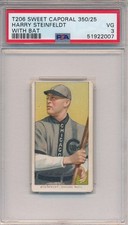 1910 SWEET CAP - HARRY STEINFELDT WITH BAT - PSA  3 VG (SVSC) picture