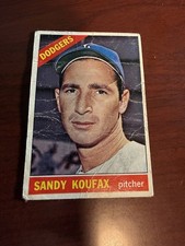 1966 Topps #100 Sandy Koufax HOF. Poor/Filler picture
