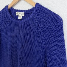 Vintage GAP Sweater Mens L Skater Stitch Pullover Ramie Cotton Jumper Blue HK picture
