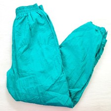 Vintage Vibrant Greenish Teal Windbreaker Pants Medium picture