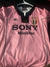 Juventus 1997/98 Zinedine Zidane Kappa Pink Soccer Jersey Size S picture