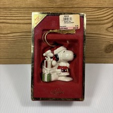 Lenox Peanuts Snoopy Santa Christmas Ornament Series 2004 Woodstock W/Box picture