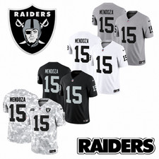 Mendoza #15 Fernando Raiders Black/Gray/Arctic Camo Jersey Men picture
