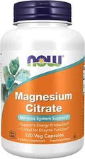 NOW Foods Magnesium Citrate 400 mg 120 Veg Caps picture