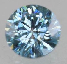 Cert 0.50 Carat Fancy Blue VVS1 Round Brilliant Natural Enhanced Diamond 4.98mm picture