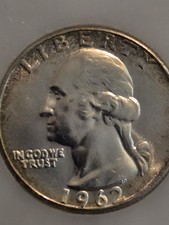 1962P Washington Quarter Choice BU Mint State 90% Silver 25c US Coin picture